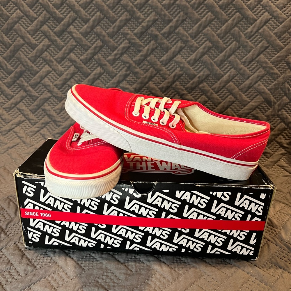 Men’s Red Vans size 9.5